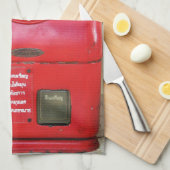 Nostalgische Oude Klassieke Telefoon van de Retro Theedoek (Quarter Fold)