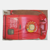 Nostalgische Oude Klassieke Telefoon van de Retro Theedoek (Horizontaal)