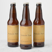 Nostalgische oude papier uitziende elegante drank bier etiket (Flessen)