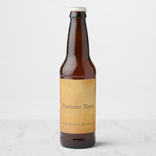 Nostalgische oude papier uitziende elegante drank bier etiket (Voorkant)