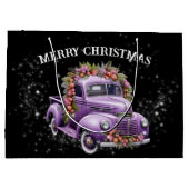Nostalgische Paarse truck Home voor Kerstmis Groot Cadeauzakje (Achterkant)
