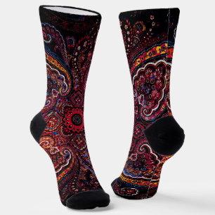 Nostalgische Paisley Motief Crew Soks Sokken