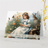 Nostalgische Pasen Idylle Kaart (Gele Bloem)