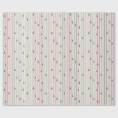 Nostalgische pinstripe vakantie cadeaupapier (Vlak)