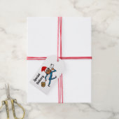 Nostalgische postbode Santa Cadeaulabel (Met Touw)