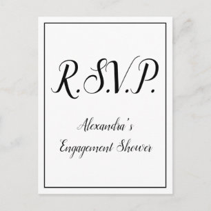 Nostalgische "R.S.V.P." Briefkaart