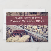 Nostalgische Red Wagon Family Reunion Uitnodiging (Voorkant)