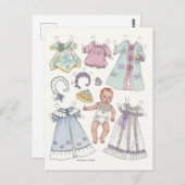 Nostalgische Redhead Baby Paper Doll Briefkaart (Voorkant / Achterkant)