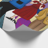 Nostalgische Retro 1950-stijl Cadeaupapier (Hoek)