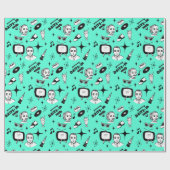 Nostalgische Retro 1950-stijl Cadeaupapier (Vlak)