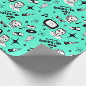 Nostalgische Retro 1950-stijl Cadeaupapier (Hoek)