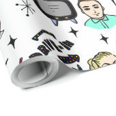 Nostalgische Retro 1950-stijl Cadeaupapier (Rol Hoek)