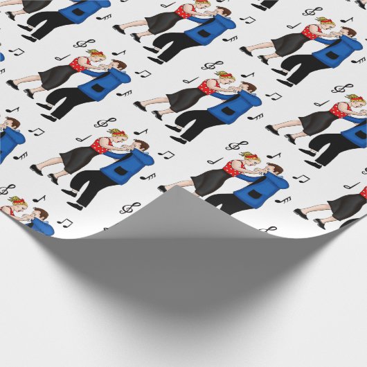 Nostalgische Retro 1950-stijl Cadeaupapier (Hoek)