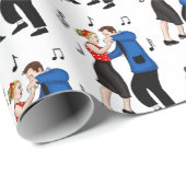 Nostalgische Retro 1950-stijl Cadeaupapier (Rol Hoek)