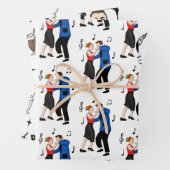 Nostalgische Retro 1950-stijl Inpakpapier Vel (In situ)