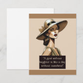 Nostalgische retro bemoedigende woorden Kaart (Voorkant / Achterkant)