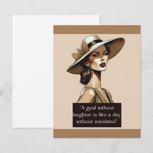 Nostalgische retro bemoedigende woorden Kaart (Voorkant / Achterkant)