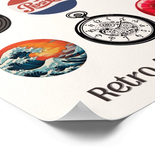 Nostalgische retro helemaal Pop cultuur Poster (Hoek)