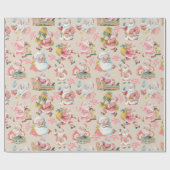 Nostalgische retro kerstman-kerst in het roze cadeaupapier (Vlak)