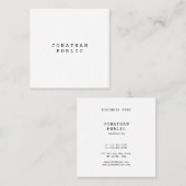  Nostalgische Retro Klassieke look Elegant Clean Vierkante Visitekaartje (Voorkant / Achterkant)