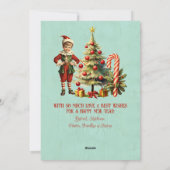 Nostalgische Retro Santa Claus Vrolijke Kerstfoto Feestdagenkaart (Achterkant)