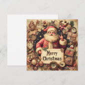 Nostalgische Retro Sinterklaas Vrolijk Kerstfeest Feestdagenkaart (Voorkant / Achterkant)