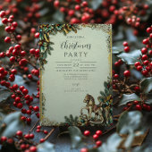 Nostalgische Rocking Horse Winter Kaart