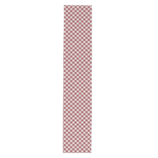 Nostalgische rode gingham medium tafelloper (Voorkant)