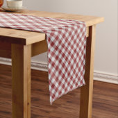 Nostalgische rode gingham medium tafelloper (Voorbeeld)