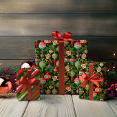 Nostalgische roman: Elfen en Ornamenten Inpakpapier Vel