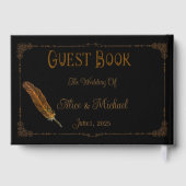 Nostalgische  romantische huwelijksfantasie gastenboek (Achterkant)