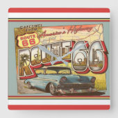 Nostalgische Route 66 Vierkante Klok (Voorkant)