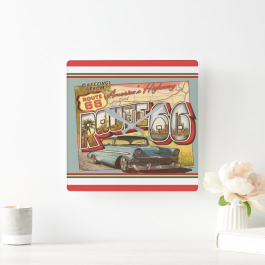 Nostalgische Route 66 Vierkante Klok (Huis)