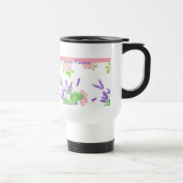 Nostalgische roze rozen en lavenderscenten van de  reisbeker