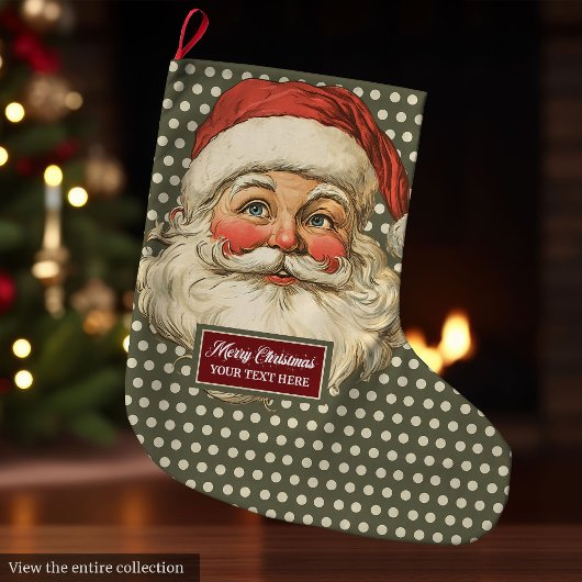 Nostalgische Santa Claus Holiday Stocking Gift Grote Kerstsok