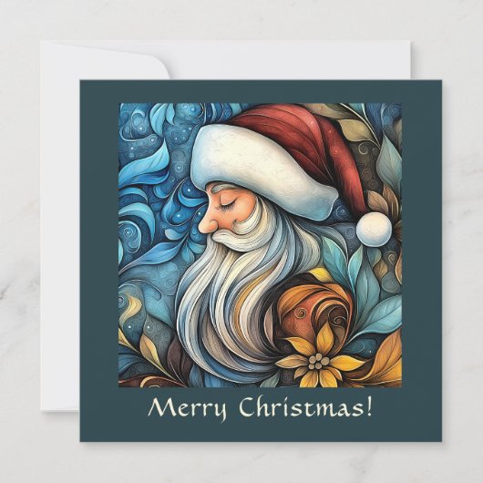 Nostalgische  Santa  Feestdagenkaart (Voorkant)