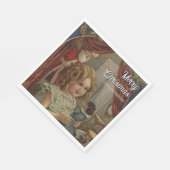 Nostalgische Santa Girl Doll Napkins Servet (Hoek)