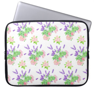 Nostalgische scans van de zomerpatroonhoes laptop sleeve