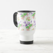 Nostalgische scents of Summer Pattern Travel Mug Reisbeker (Voorkant links)