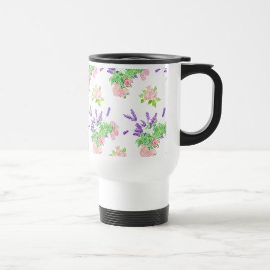 Nostalgische scents of Summer Pattern Travel Mug Reisbeker (Rechts)