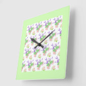 Nostalgische scents of Summer Pattern Wall Clock Vierkante Klok (Hoek)