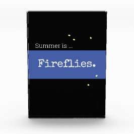 Nostalgische Schattigee tekst "Summer is Fireflies Fotoblokken
