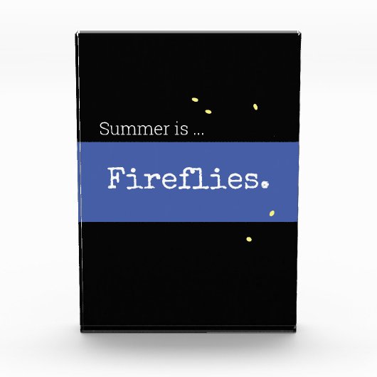 Nostalgische Schattigee tekst "Summer is Fireflies Fotoblokken (Voorkant)