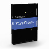 Nostalgische Schattigee tekst "Summer is Fireflies Fotoblokken (Links)