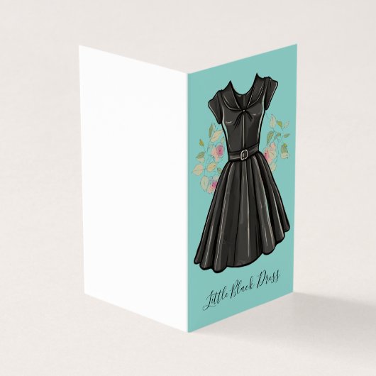 Nostalgische Schoonheid Kleine Zwarte Jurk LBD Bla Kaart (Buitenkant)