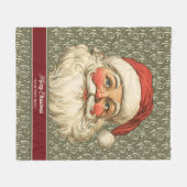 Nostalgische Sinterklaasdeken in klassieke rode st Fleece Deken (Voorkant (Horizontaal))