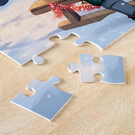 Nostalgische Speelgoed-kerstwinkel Legpuzzel (Zijkant)