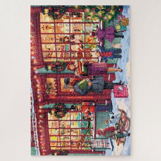 Nostalgische Speelgoed-kerstwinkel Legpuzzel (Verticaal)