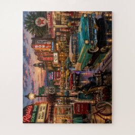 Nostalgische stad uit de jaren 50/60 — Legpuzzel