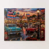 Nostalgische stad uit de jaren 50/60 — Legpuzzel (Horizontaal)